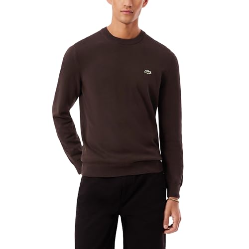 Lacoste - Lacoste Men's Monochrome Crew Neck Cotton Sweater – Buffalo, Medium - Best Deal on Amazon