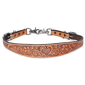 HILASON Western Horse Floral Headstall Breast Collar One Headstall American Leather Tack Set