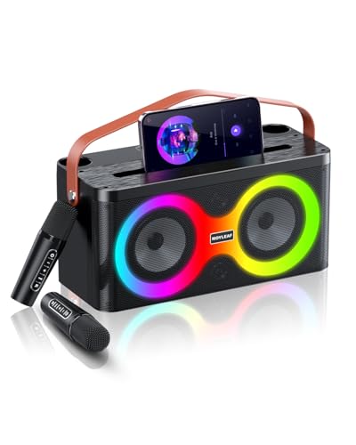 Karaoke machine with 2 wireless mics and portable PA