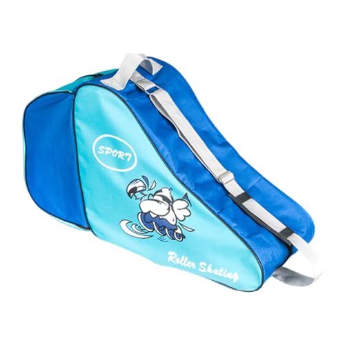 Whnbuij Bolsa para patines de hielo Bolsa de viaje grande de hombro para dibujos animados, bolsa de almacenamiento resistente de 48 x 21 x 31 cm para patines, equipo y niñas