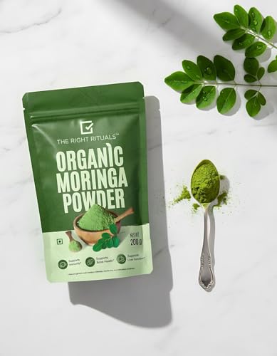 Image of Organic Moringa Powder | Pure & Natural | Energy Booster, Weight Management & Immunity Support | 200g | Superfood for Daily Nutrition | Pack of 1 | 200gm x 1 Packet
