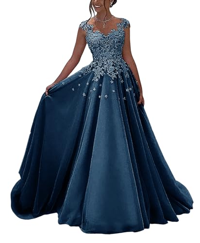 JAEDEN Prom Dress 2025 Lace Long - V Neck Chiffon Prom Dresses for Teens -  Product Details