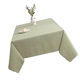 MLWSKERTY Elegantes Cuadrículas Impresas Cubierta De Comedor Protector para Derrames Derrames para La Cena Familiar Decoración La Cubierta Fiesta