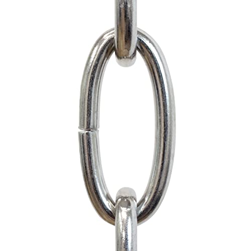 Image of RCH Hardware CH-ST63-U57-PC Steel Chandelier Chain 3 Gauge, Polished Chrome (1 Foot)
