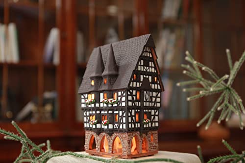 Midene Ceramic Tealight Candle Holder | Home Decor | Collectible Miniature Replica Of The Original Town Hall In Alsfeld, Germany | B210N #TOP1