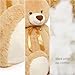 Tezituor 52in Giant Teddy Bear Stuffed Animal, Light Brown Big Teddy Bears Plush Gifts for Girlfriend, Kids, Life Size Large Cute Soft Bear Plush Toys Gift for Valentine’s Day, Christmas, Birthday