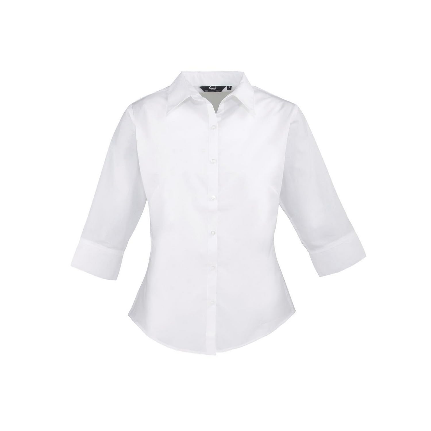 Premier Ladies 3/4 Sleeve Poplin Blouse White 16