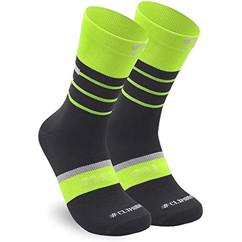 NORTEI Cycling, Running and Sport Socks for Men and Women (5-7, Scala Yellow) Cover