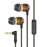 House of Marley Smile Jamaica  In-Ear Headphones - In-line Microphone with 1-button Remote, Noise Isolating, Durable, Tangle-free cable, EM-JE041-BA Brass