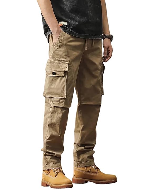 capichino Men Cargo || Men Cargo Lower || Men Cargo Lower Cotton || Cargos for Men (Khaki Multisize)-picture-52