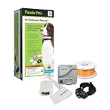 Premier Pet In-Ground Fence System – Customizable Pet Fence for Small and Large Dogs, Coverage Up to 1/3 Acre & Expandable up to 5 Acres, Waterproof Adjustable Collar, Replaceable Battery