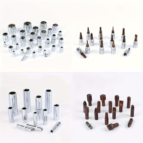Juego de dados con carraca, 53 piezas, 72 dientes miniatura 6