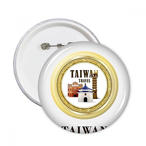 Badge Taiwan Building XXL : la solution pour raviver vos vêtements ternes avec 5 boutons ronds