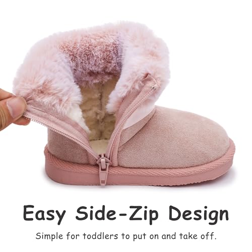 Image of Femizee Girls Boys Warm Winter Boots Kids Outdoor Snow Boots(Toddler /Little Kid)