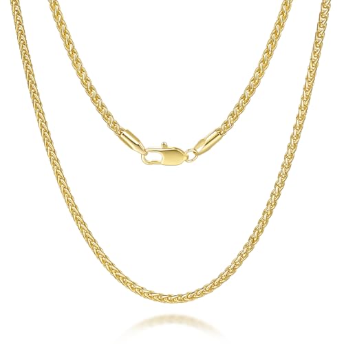 14K Gold Necklaces for Women Trendy Necklace for Men 14K Gold Chain for Mens Chain Necklaces Franco Chain Mens Necklace Chains for Women Chains 2/2.5mm