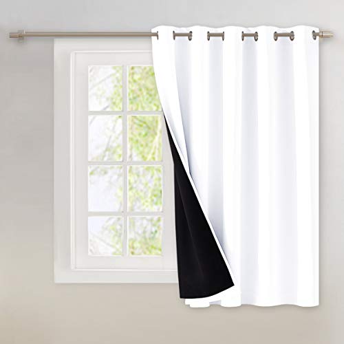 NICETOWN Cortinas de Sombra Completa para Puerta de Patio, Cortina de Puerta corredera de Vidrio con Respaldo térmico superresistente, Tratamiento de Ventana asegurado de privacidad (1 Panel, 178 cm