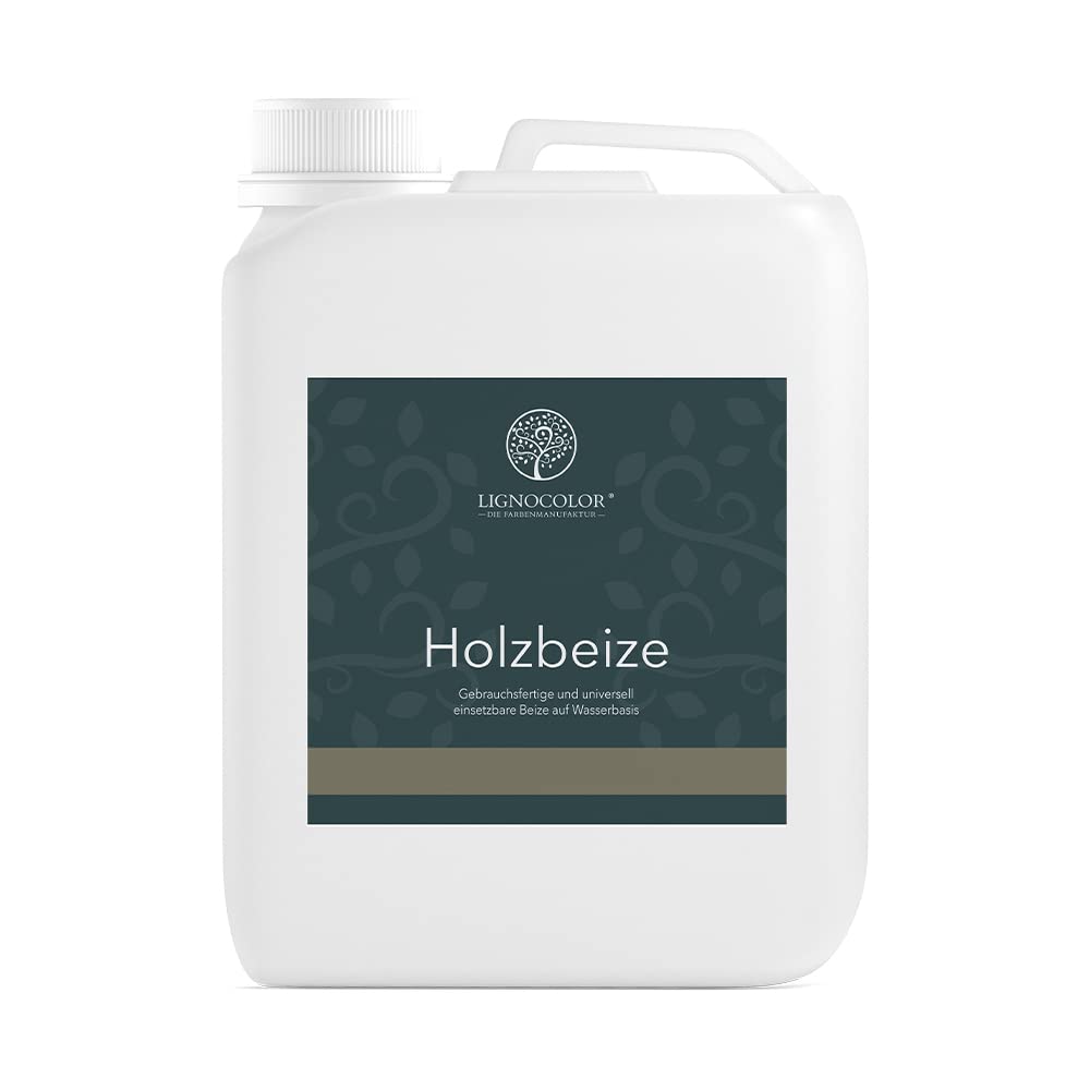 Lignocolor Holzbeize (2,5 L, Schwarz) umweltfreundliche Beize auf Wasserbasis für Holz