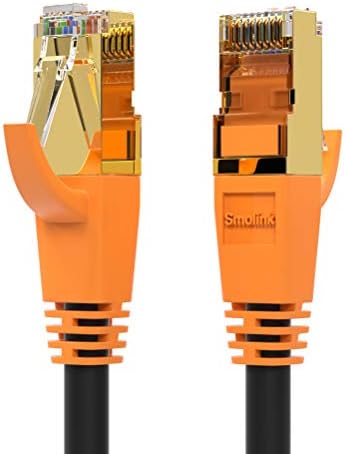 Ethernet Cable 10 ft, Cat 8 Ethernet Cable High Speed Ethernet Cable 40Gbps with Gold Plated Plug Shielded F/FTP Wires Cat8 RJ45 Connector LAN Cable for Router, Modem, Gaming, Xbox, PS4, PS5, Black
