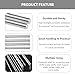12 Pcs 304 Stainless Steel Round Rod,Phiowocx 1/8” x 12” Metal Solid Shaft Rods Bar,Smooth Steel Rods for DIY Craft Model,Industry,Metal Working Hobbies-Plane/Ship Model(3 x 305mm)