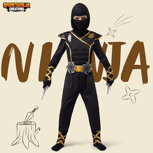 image for Spooktacular Creations Halloween Ninja Costume, en Ninja Outfit Set fo