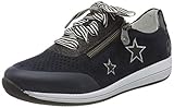  Rieker Damen Frühjahr/Sommer N1125 Sneaker, Blau (Navy/Uniform/Altsilber/Silber/Marine 14), 39 EU