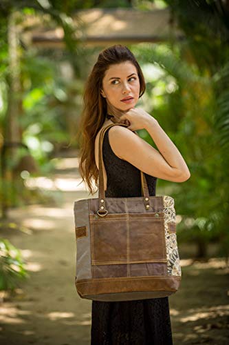 Bolso Tote Myra Bags Lona Reciclada Floral S-0915 miniatura 2