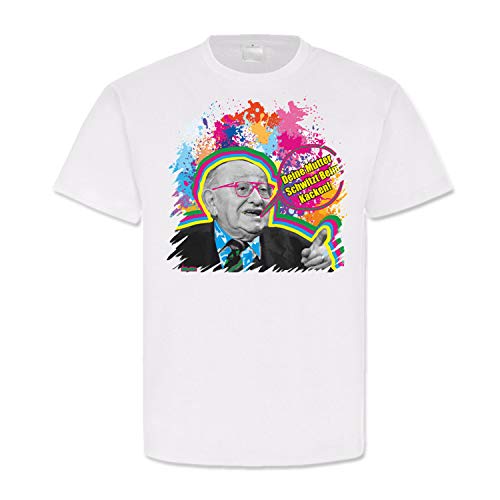 T-shirt humoristique Copytec Deine Maman blanc en taille M pour homme