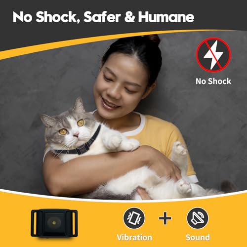 Tiniest-Anti-Meow-Collar-for-Small-Cats-5-15lbs-Only-16-1in-042oz-No-Shock-with-Vibration-Sound-Extra-Small-Rechargeable-5-Sensitivity-Levels