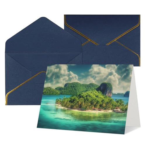 Cartes de vœux encouragement et soutien avec enveloppes vertes pour vos proches