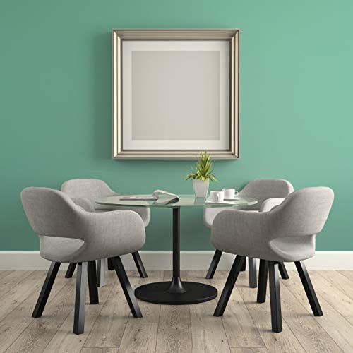 Removable Solid Wallpaper - Peel and Stick Paint - 23.5 inches Wide by 32 feet Long Roll (Caribbean Blue)