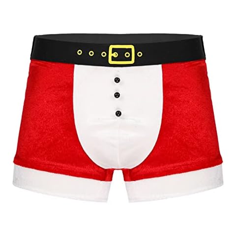 iiniim Calzoncillos Hombre Sexy Bóxer Rojo Lentejuelas Terciopelo Slips Cover
