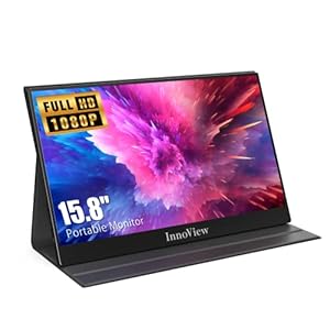 InnoView Portable Monitor, 15,8 Zoll Tragbarer Monitor Mobiler IPS Bildschirm, FHD 1920×1080 HDR USB C Monitor mit Type…