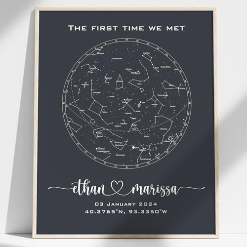 Custom Star Map - Personalized constellation prints available as ...