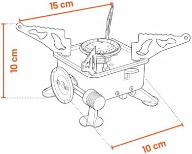Taşınabilir Mini Tek Gözlü Portatif Kendinden Manyetolu Kamp Ocağı + 2 Adet 400ml Kartuş - Görsel 7