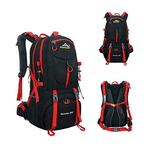 Mochila de viaje ligera plegable 50 L negra miniatura 1