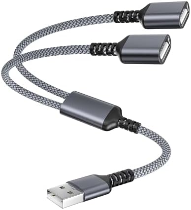 Itramax USB Splitter Y Cable 3.3FT,1 Male to 2 Female USB Extension Cord,Dual Double USB Port Extender,Data & Charger Power Adapter for Mac,Car,TV,Laptop,PC,Xbox One Series X/S,PS4 PS5,USB Headset