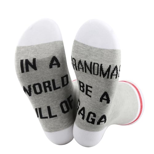TSOTMO Gaga Gift Grandma Gaga Gift Grandma Era Socks For Gaga New Gaga Gift Retirement Life Gift For Grandma Grandma, Calcetines Gaga, M