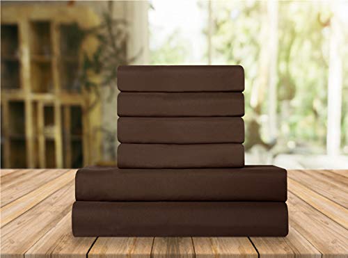 Elegant Comfort Draps de lit luxe microfibre hôtel, ensemble 6 pièces Queen