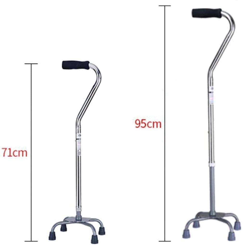 Bastones Muletas Bastón de Anciano Bastón de Cuatro Patas Muletas Ligeras Muletas Bastones Antideslizantes retráctiles