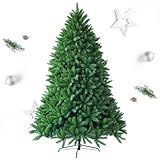 RELAX4LIFE Árbol de Navidad de 150/180/225 cm, abeto navideño con 600/1250/1968 ramas gruesas, árbol de Navidad realista con soporte de metal para casa, oficina y tienda (225 cm, verde)