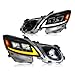 letsdate Projector Headlights Compatible with 3rd Gen Lexus GS S190 GS300 GS350 GS430 GS450h GS460 2006-2011 w/Dynamic Animation w/Amber Switchback, No Need Bulbs Pair