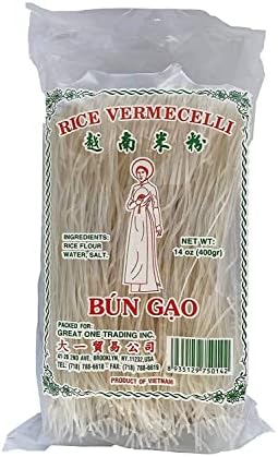 CAF Premium Vermicelli Noodles, Vermicelli Rice Noodles, Bun Gao, 14 Oz Gluten Free (1)