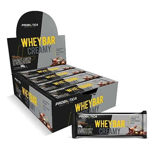 Probiótica Whey Bar Creamy - 12 Unidades 38G Amendoim Com Caramelo -