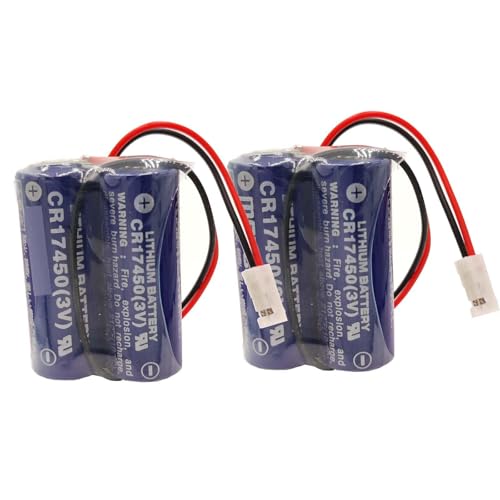 2Set Battery Pack CR17450-2WK27 / D80UB016170 3V Replacement PLC Battery 2*CR17450 Battery Pack for Mazak 2CR17450 3V Battery