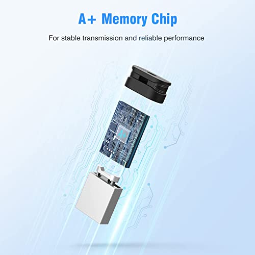 Image of K&ZZ 32GB USB 3.0 Mini Flash Drive 2 Pack Plug and Play Thumb Drive USB Storage Expansion for Laptop, Tablet, Smart TV, Car Audio System
