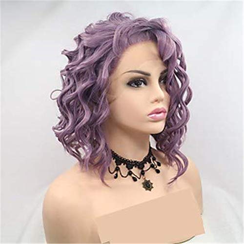Perruque synthétique violette à lacet avant et volume 150% densité - 4