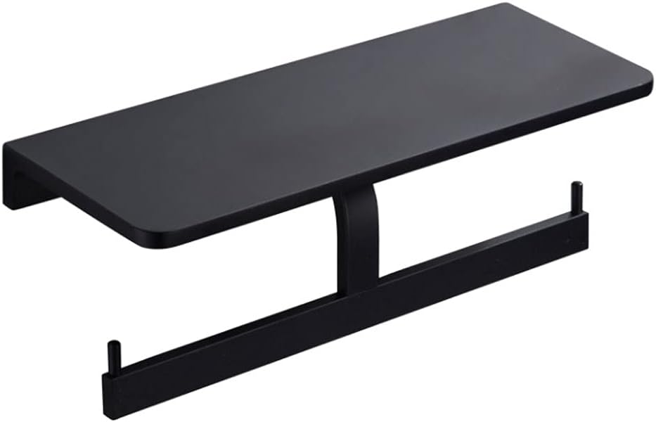 Toilet Paper Holder Toilet Paper Holder, Space Aluminum Roll with Shelf Wall Mounted for Bathroom for Bathroom