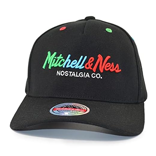 Mitchell & Ness RGB stretch snapback keps own märke svart