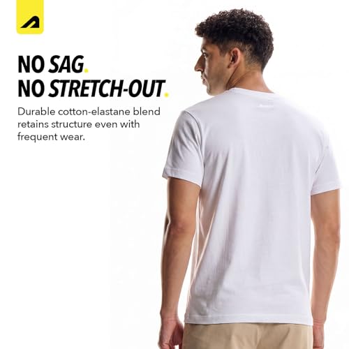 Image of Boldfit Men Tshirt - Cotton Regular Fit Crew Neck, Soft & Breathable, Durable Shape-Retention, Half Sleeve Plain Tee for Casual Wear, Gym & Everyday Comfort