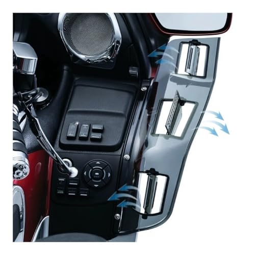 Aileron pour Goldwing GL1800 2001-2017 becquet latéral et déflecteur d'air ventilé moto ABS noir - 4